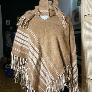 Vtg Inca-Wasi Alpaca Poncho OS